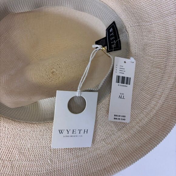 New Wyeth Anthropologie Cream Paper Sun Hat - Picture 5 of 6